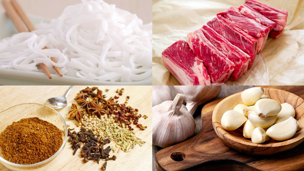 Ingredients for cooking pho