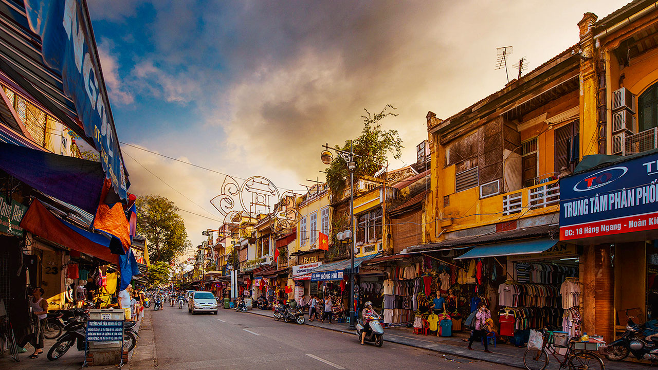 Modern-day vibrancy and local community Ma May street Hanoi