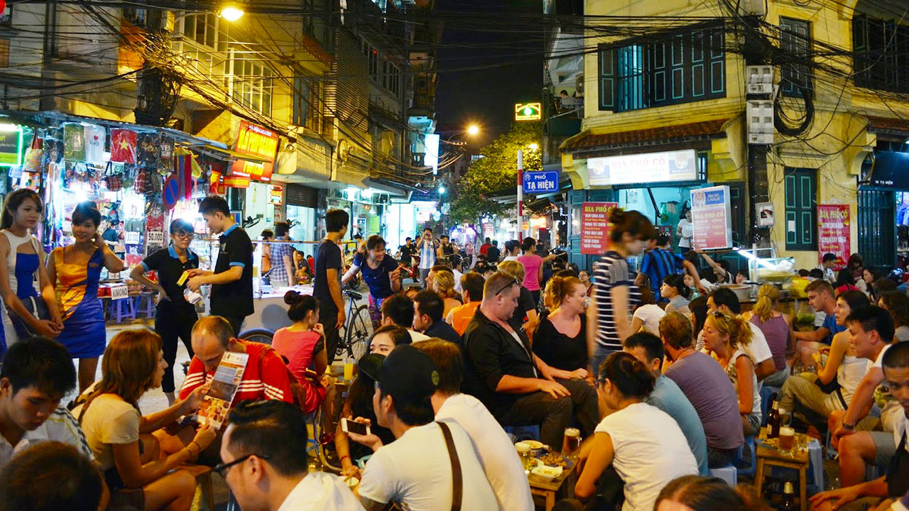 Bars and social spots Ma May street Hanoi