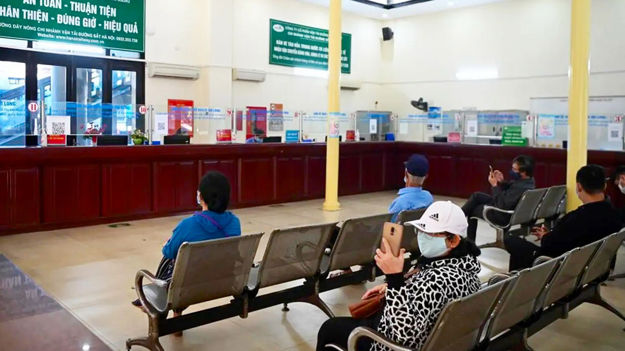 Ticket Counters and Train Waiting Areas