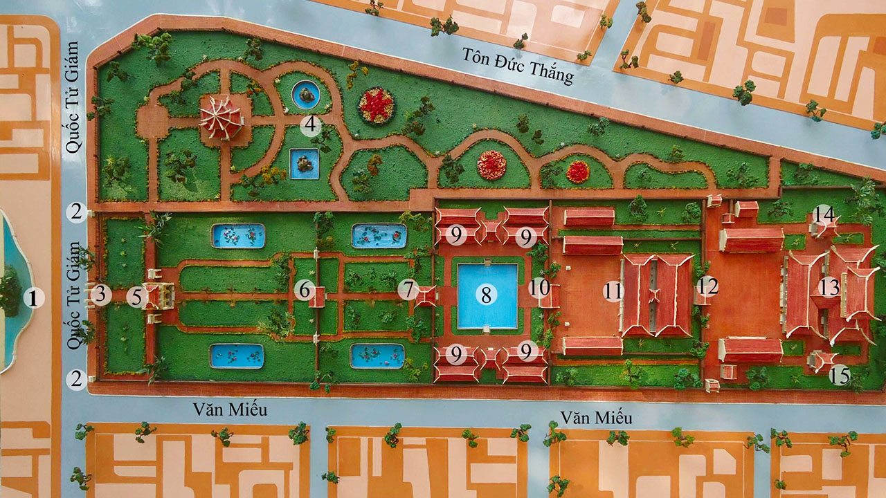 The layout of the Temple of Literature