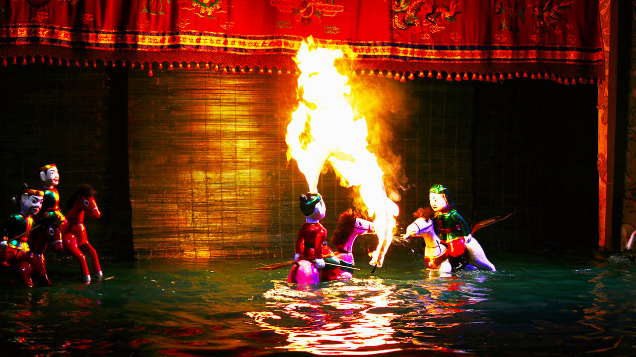 Information on buying tickets to watch water puppet shows