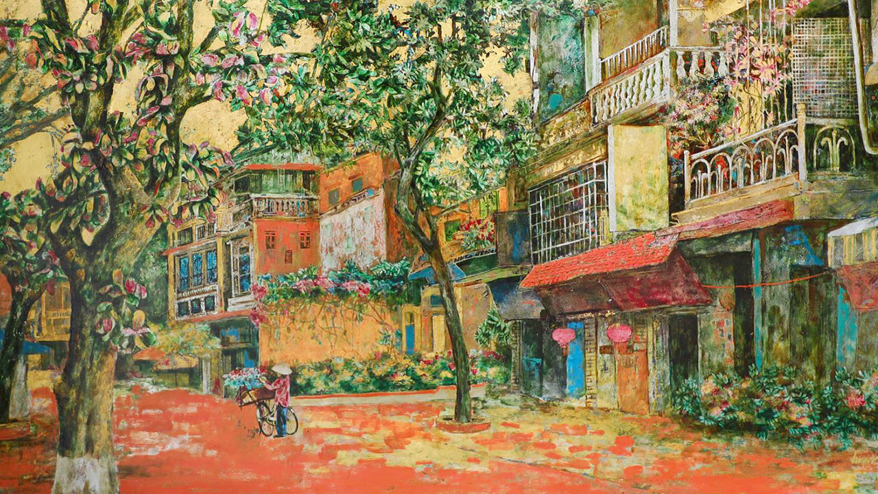 Dinh Tien Hoang Street in art