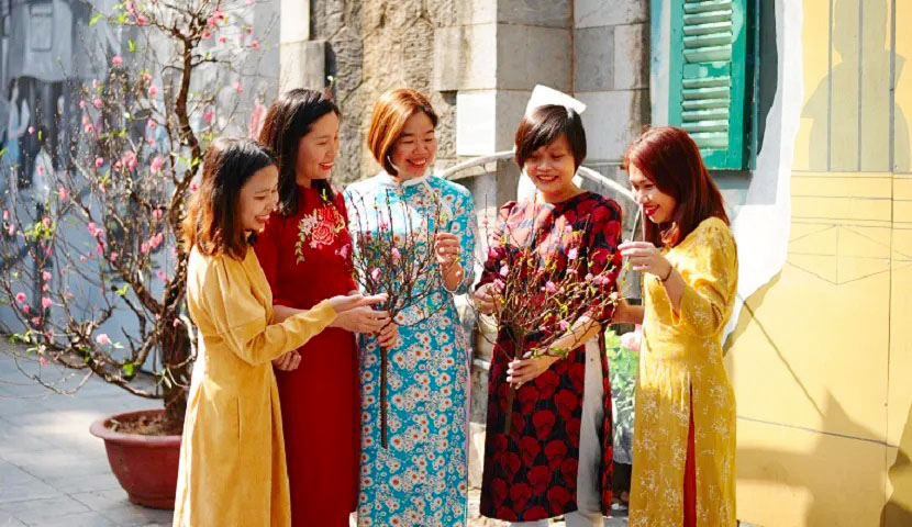 Materials used in Vietnamese traditional clothing dress