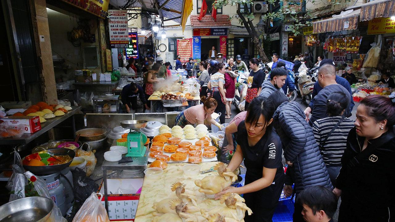 Culinary delights on hang be street hanoi