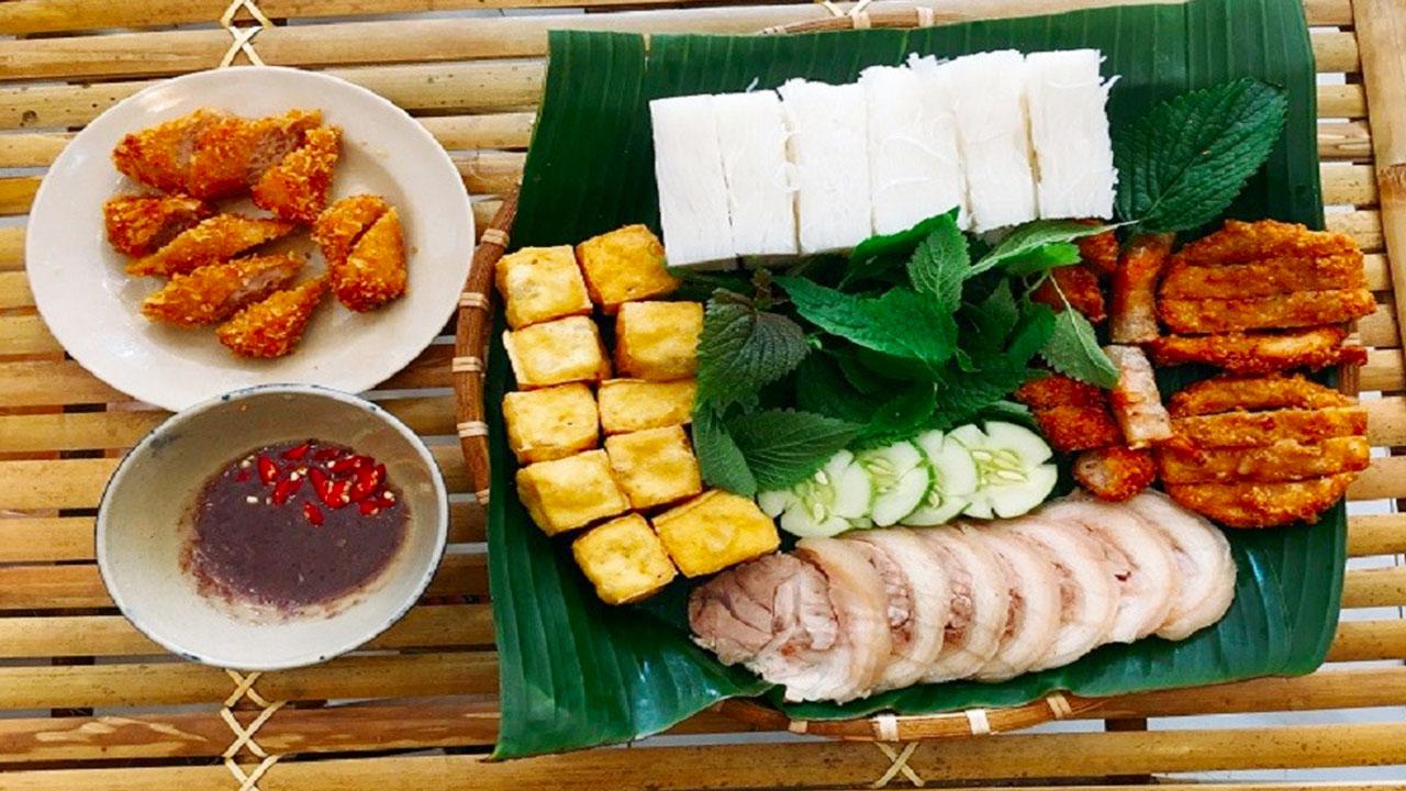 Mâm bún đậu mắm tôm Hà Nội dân dã
